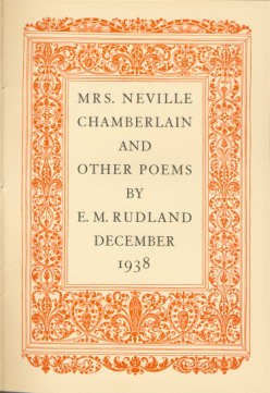 Mrs Neville Chamberlain and Other Poems
