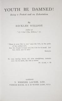 Youth Be Damned! title page